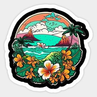 Hawaii style Sticker